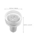 Close-up of Heavy Duty Threaded Adjustable Furniture Feet Set With Round PVC And Metal Levelers, anti wobble base, size shown