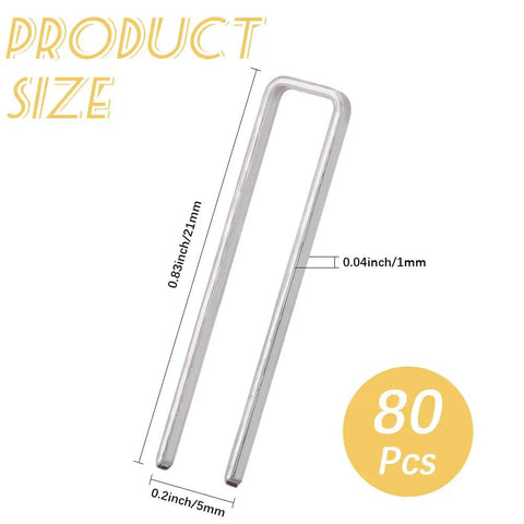 Heavy Duty 80 Piece Plantation Shutter Louver Repair Kit, Brushed Nickel Window Blind Bracket Set, iron clip size 0.83x0.2 inches.