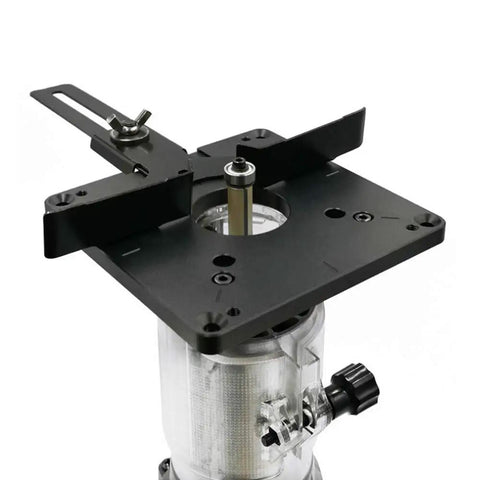 Six Piece Aluminum Alloy Milling Flip Board Inset Plate Kit for Router Tables and Trimming Machines with adjustment features