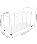 Heavy Duty Metal Carton Cart Stand With Swivel Wheels And Grip Handle Smooth Rolling White Steel Cardboard Box Holder For Warehouse 105x45cm