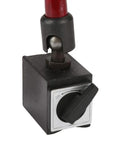 Adjustable Magnetic Gauge Stand Base Holder With Flexible Arm and Lever Dial Test Indicator Gauge for Precise Measurements, Easy On Desk Positioning, Quick Magnetic Clamp, Secure Base Keeps Gauges Aligned During Setup, black magnetic base close-up
