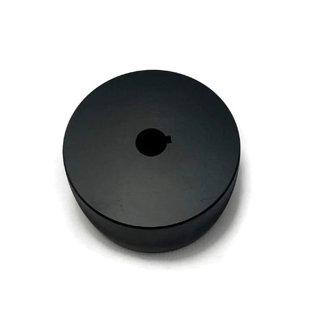 Killer Delrin Wheel Set Slaps Onto Your 2X72 Belt Grinder With A Rock Solid 4 Inch Drive And Five Eighths Inch Bore, black Delrin wheel.