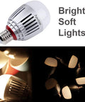 Smart LED Bulb With 36000 Colors For TV Film And Live Streams Vlogs And Party Vibes E26 E27 Base Dimmable shown lit and unlit