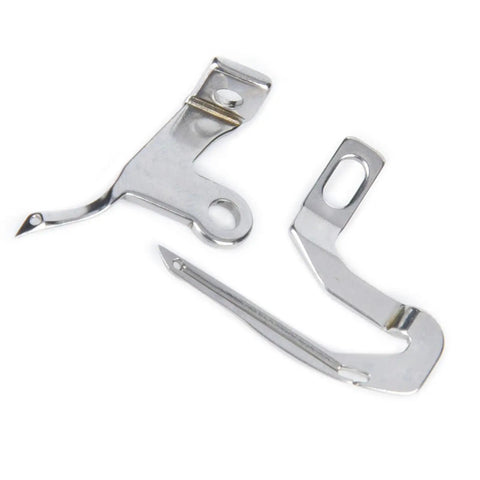 2 Pack Overlock Looper Set For Sewing Machines, Curved Needle, Pro Grade Alloy, Versatile Serger Parts, Fits Multiple Models Like 14HD854, 14U544, 14U554, And More, Precise Alignment For Smooth Durable Stitching. silver upper and lower loopers