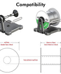 Diagram of Heavy Duty Reel Stand Dispenser For Solder Wire Spools And Magnet Wire Rolls Aluminum Desktop Or Wall Mount Holder Bracket dimensions