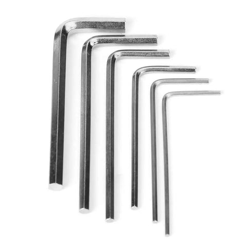 Six wrenches from 340 Piece Set Screw Kit With End Hex Adapters And Six Wrenches 304 Stainless Steel Fasteners For Aluminum Profile Framing Compact DIYers Hardware Kit For Makers And Home Pros