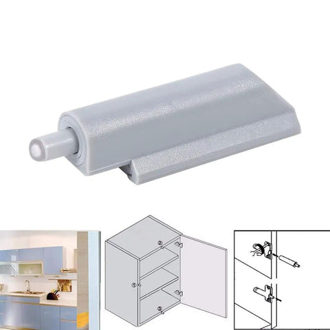 10 Pack Cabinet Door Soft Close Dampers And Drawer Hinge Buffers Made From Premium Abs Plastic, gray unit designed to minimize slamming noise.
