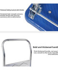 Heavy Duty Foldable Rolling Dolly, No Sweat Hauling With Silent Wheels, Space Saving Steel Frame Pushcart For Quick Home Moves And Warehouse Jobs, Solid Blue Build thickened handle and sturdy folding handrail