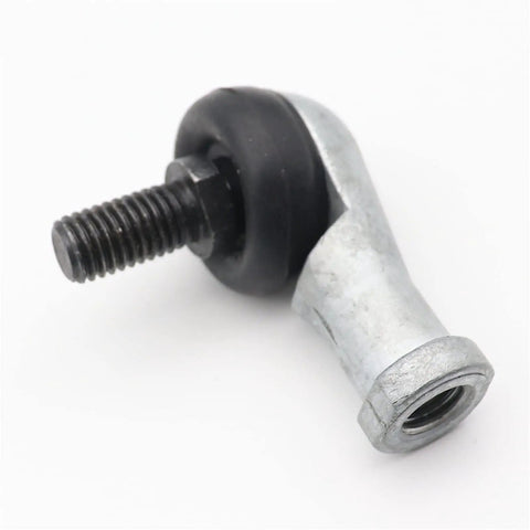 Heavy Hitter M10 To M18 90 Degree Rod End Bearing Male Steel Ball Joint Connector Right Hand Thread view showing the threaded end.