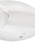 Close-up of Quantum LED Emergency Light With 2 Adjustable Heads, Contemporary Commercial Ceiling Or Wall Mount, White Thermoplastic, Dual Voltage 120/277V For Hallways And Stairwells.