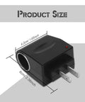 Premium No Sweat Car Cigarette Lighter To House Outlet Adapter Ac Dc Power Converter, compact size 6cm x 4.2cm, ideal for travel.