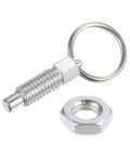 Shop Ready Rock Solid Carbon Steel Spring Plunger With Pull Ring M6x1 Thread Retractable Index Pin Flat Head Unit with nut