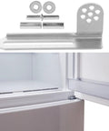 Three Sets Universal Refrigerator Lower Door Hinge Replacement Kit Y223 For Smooth Operation And Stable Door Support Easy Install Durable Hinges Keeps Fridge Door Quiet And Reliable. Silver metal hinge set for refrigerator door repair.