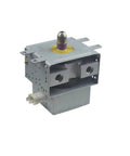 OM75P Industrial Microwave Magnetron Water Cooled Tube For Drying Equipment Parts And Accessories High Power Heating Component, gray metal design with mounting brackets.