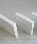 High Purity BN Ceramic Sheet For Heat Sinks And Lab Research, 10mm By 100mm By 100mm, 1 Piece, shown with side view of white ceramic surface