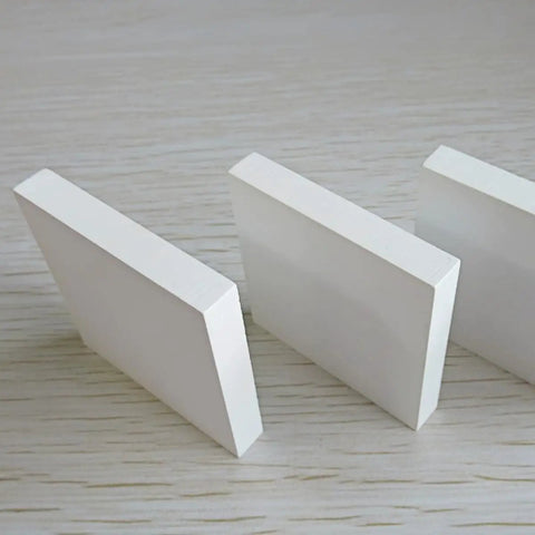 High Purity BN Ceramic Sheet For Heat Sinks And Lab Research, 10mm By 100mm By 100mm, 1 Piece, shown with side view of white ceramic surface