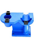 BT40 Locking Bracket For CNC Lathe Fixtures Solid Aluminum Milling Clamp with blue finish and secure mounts for stability.