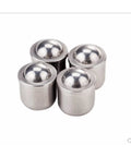 Heavy Duty 304 Stainless Steel Ball Plungers With Knurled Thumb Nuts 10 Piece Push Fit Spring Detent Pins In Assorted Sizes showing four stainless steel ball plungers.