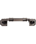 Two Piece Antique Bronze Barn Door Handles Set With Mounting Screws for cabinets, shown in front view showcasing the vintage drawer pulls.