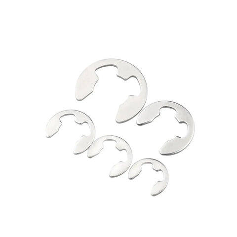 Heavy Duty Stainless Steel E Clip Washer Set 20Pcs Assortment For Shaft Fasteners Circlip Retaining Rings M1 To M10 Easy Install
