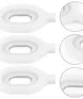Euphonium Valve Guide Replacement Parts 3 Pack Plastic Valve Gasket white plastic, close-up of three valve guides