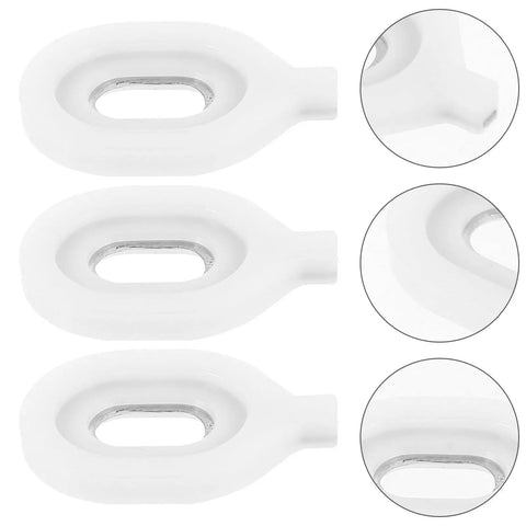Euphonium Valve Guide Replacement Parts 3 Pack Plastic Valve Gasket white plastic, close-up of three valve guides