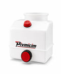 Heavy Duty 4 Quart Poly Hydraulic Power Unit Reservoir Tank For Dump Trucks Trailers Rvs And Boats with red cap and black knob.