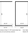 Shipping container door seal gasket kit, 3-sided left-hand, fits 8'6" high-cube containers, black EPDM rubber