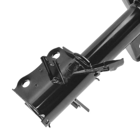 Heavy Duty 6 Piece Front Steering And Suspension Kit For Nissan Sentra 2007 Through 2012 close-up of metal strut component with mounting holes.