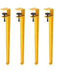 Killer F Shape Steel Table Legs Four Pack Adjustable Black Metal Furniture Base Heavy Duty Desk Support Zero Shake Design