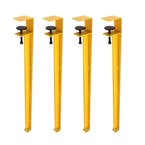 Killer F Shape Steel Table Legs Four Pack Adjustable Black Metal Furniture Base Heavy Duty Desk Support Zero Shake Design