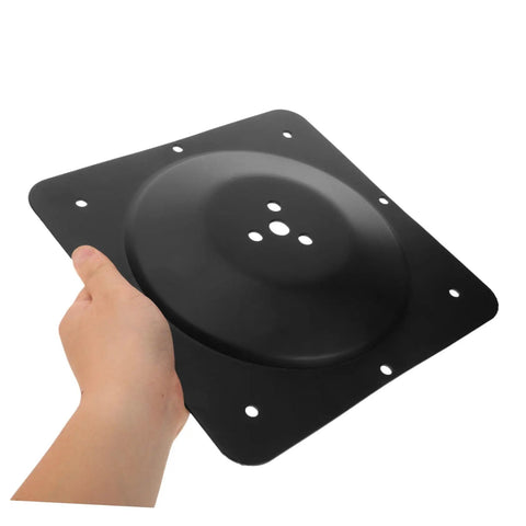 Dang Solid Table Leg Brackets Featuring Heavy Duty Mounting Plates For Sofa Couch And Chair Repair Easy As Pie Installation Home Fix Kit That Never Lets Down, black steel bracket held in hand.