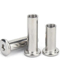 Hex Socket Beefy Barrel Nut Set M5 X 80mm Stainless Steel 304 Rivet Nut Hex Head Cap Nut for Furniture Connector close-up