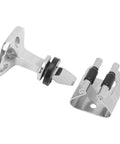 Heavy Duty 316 Stainless Steel Marine Door Stopper With Spring Roller Latch For Boat Yacht RV And Motorhome part close-up, polished finish and durable design.