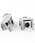 Heavy Duty Zinc Alloy Glass Clamp Hinge With Built-In Soft Close Damping, Fits 36mm Glass Thickness, 3-Way Adjustable For Smooth, Quiet Cabinet Door Operation And Safe Close. silver zinc alloy glass clamp hinge, 24mm x 25mm
