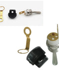 Two Pack Chainsaw Kill Switch Replacement Kit For 45cc To 58cc Gas Engines with switch, metal mount, and shockproof pad display