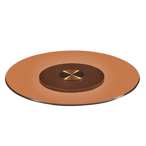 Beefy Heavy Duty Tempered Glass Lazy Susan Turntable 8mm Thick Round Serving Plate for Tabletop 38 Inch Diameter Rotating Tray