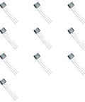 Rock Solid Ten Pack Of Three Pin Hall Effect Magnetic Latch Sensor Chips Heavy Duty Plug And Play Ic Modules arranged in rows.