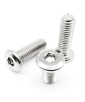 304 Stainless Steel Flat Hex Socket Head Bolts Set, M2x5mm, 3 bolts shown for furniture and DIY projects, A2 grade hardware
