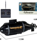Black Six Channel Waterproof RC Submarine For Pools And Lakes With Surface Dive Modes Realistic Underwater Action, box and remote