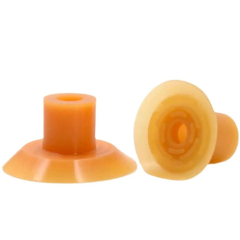 7 Piece Industrial Manipulator Vacuum Sucker Set For Bag Opening, SGP15 pneumatic gripper, durable orange rubber design.