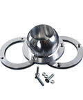 Heavy Duty 2 Inch Steering Column Swivel Floor Mount With 60 Degree Ball Swivel For Chevy GMC Ford Mopar SBC BBC 350 2 Inch Diameter Columns, polished 6061-T6 aluminum with hardware