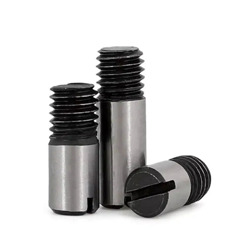 Heavy Duty Industrial Grade M4 To M20 Slotted Headless Set Screws And External Thread Dowel Pins For Precision Alignment, M6x14, Pack Of 5