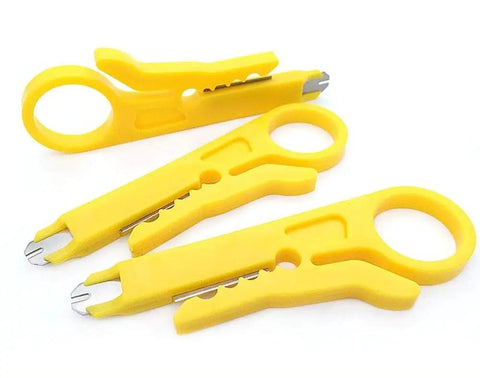 Three Pack Handy Network Wire Stripper Punch Down Cutter for RJ45 Cat5 Cat5e Cat6 Data Cables and Telephone Cables UTP Cable