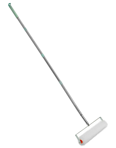 Spiked Screeding Roller For Self Leveling Floors, Pro Grade Latex Roller With 30mm Nails and Telescopic Rod