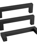 Matte Black 4 Inch Center To Center Square Bar Cabinet Pulls 10 Pack Stainless Steel Kitchen And Bathroom Cabinet Handles