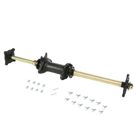 810mm 32 Inch Rear Axle Kit For Go Karts ATVs UTVs Quads Buggy Golf Carts And 4 Wheelers Compatible With GY6 110cc 125cc 150cc 200cc 250cc Engines Diy Rebuild Axle Shaft Assembly With 4 Bolt Wheel Hubs