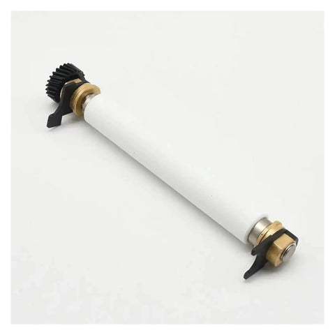 Top Tier Platen Roller For Thermal Label Printers Keeps Your Media Feed Hella Slick And Rock Solid Across ZT210 ZT220 And ZT230 Models with white cylindrical design and black grips.
