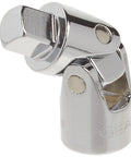 3/8 Inch Drive Universal Joint With Ball Detent For Secure Socket Retention, Polished Chrome Finish Automotive Tool Model 80549
