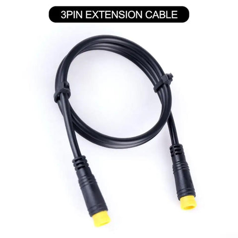 Top Tier 3 Pin Ebike Extension Cable Extender For Bafang Throttle And Brake Sensors 57cm Long Wire With Pure Copper Cores Gold Plated Contacts Built Tough, 3-pin cable